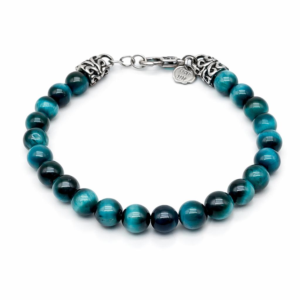 BRACCIALE OCCHIO di TIGRE LIGHT BLUE